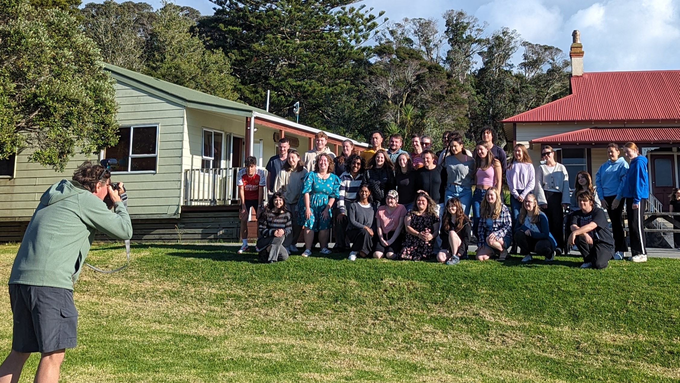 A group of rangatahi leaders at Leadership Camp 2024